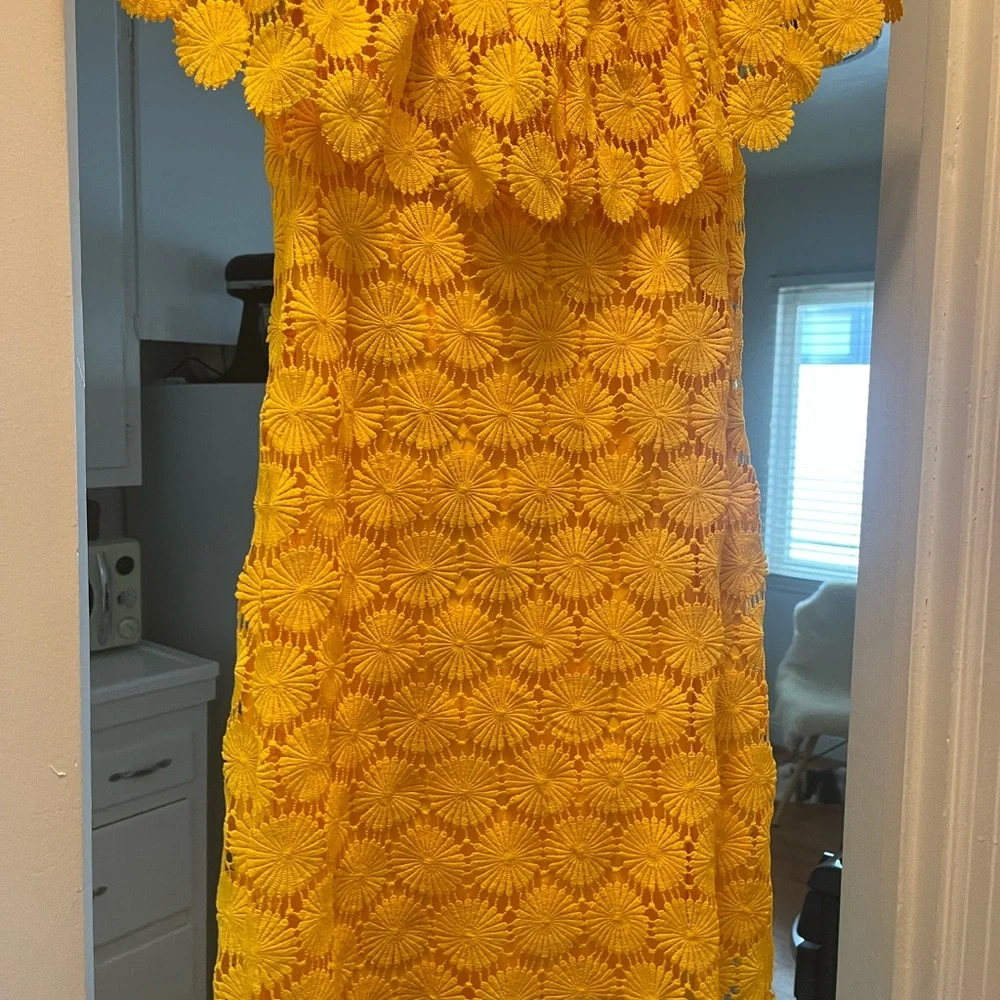 Trina Turk Yellow Strapless Dress - Picture 4 of 4